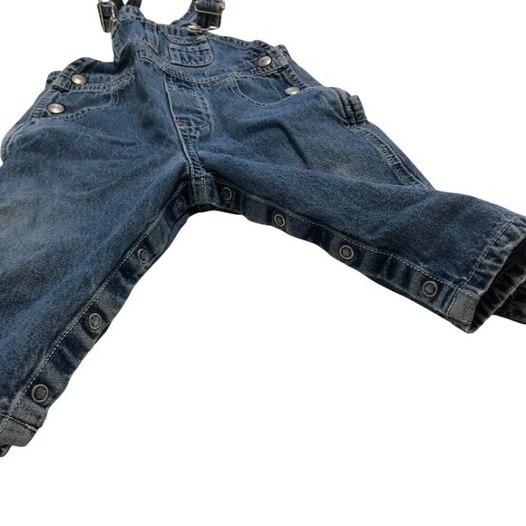 Vintage Baby Gap Blue Jean Overalls Large 12 to 18 Months 100% Cotton - Picture 4 of 5